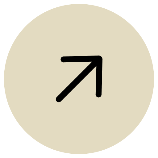 Arrow pointing diagonally upwards on circle.